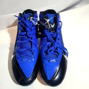 NEW NIKE ALPHA PRO Mens Blue/Black Football Cleats